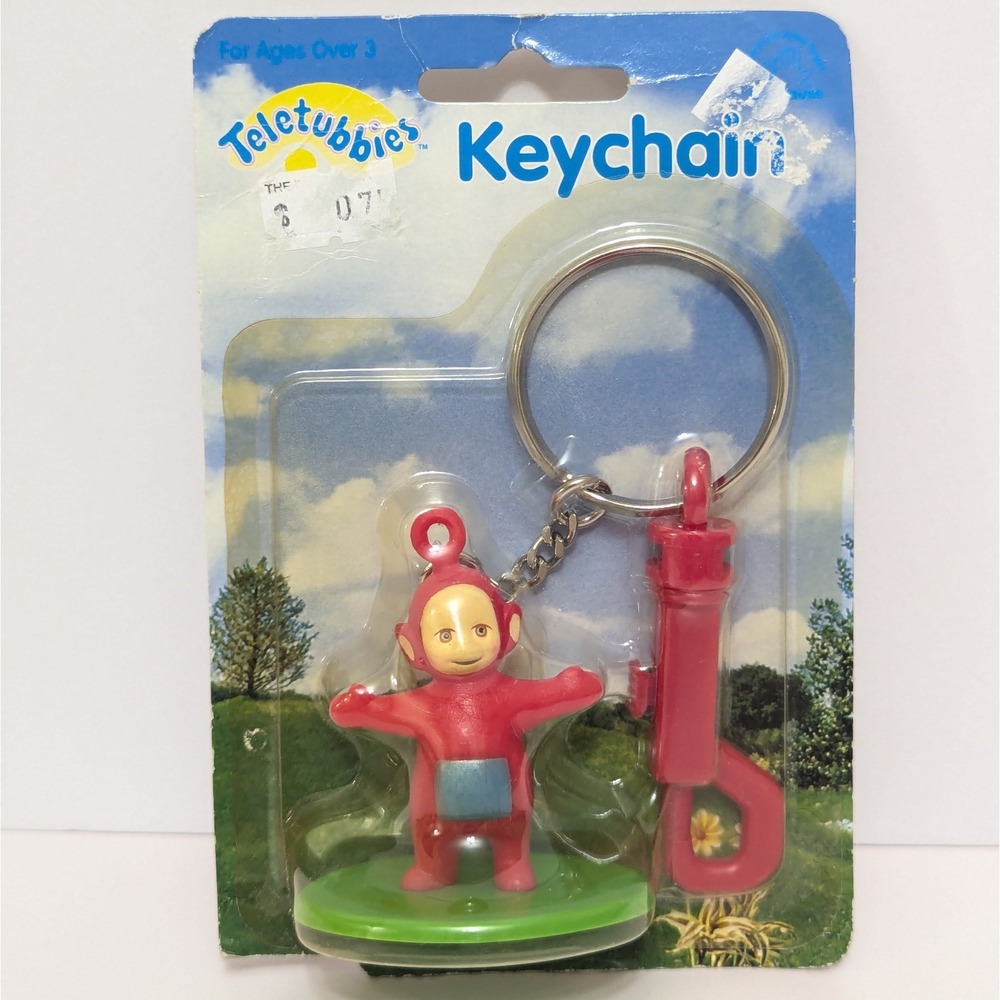 Vintage 1998 Teletubbies Po Red Keychain Bag Charm Applause NEW in Package